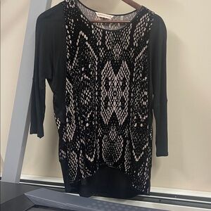 Rebecca Taylor Velvet Snake Burnout Slouchy Top